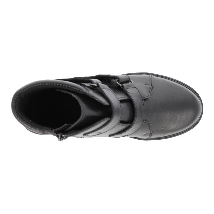 Women's Wide Fit DB Badger Boots in Black Leather - Image 1