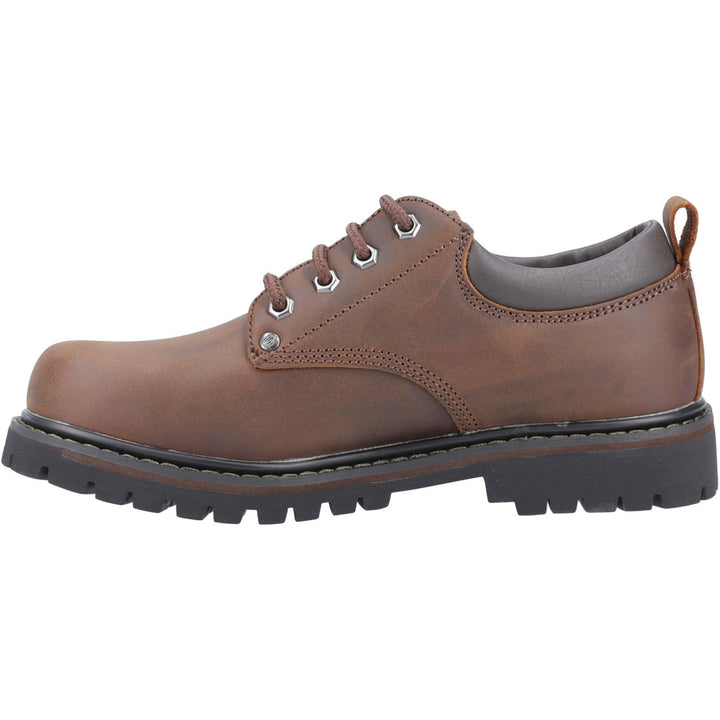 Men's Wide Fit Skechers 6618 Tom Cats Lace Up Shoes in Dark Brown - Image 1