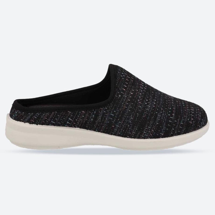 Women's Wide Fit DB Vesper Canvas Shoes in Black Textile - Image 1
