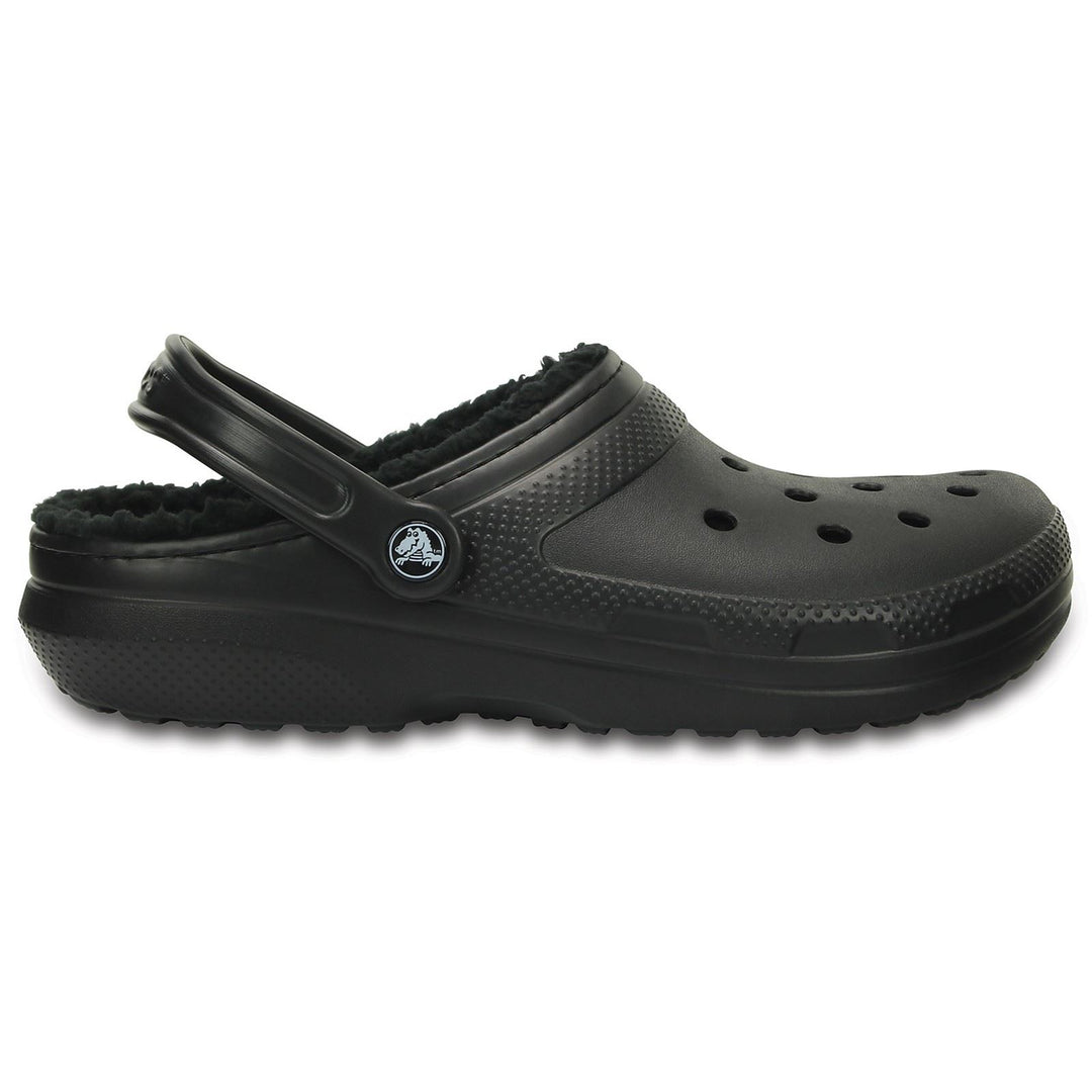 Women's Crocs 203591 Classic Lined Clog Sandals in Black - Image 2