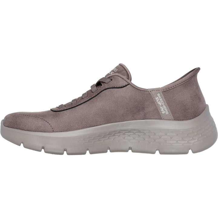 Women's Wide Fit Skechers 124837 Slip-ins Go Walk Flex Mali Trainers in Black - Image 1