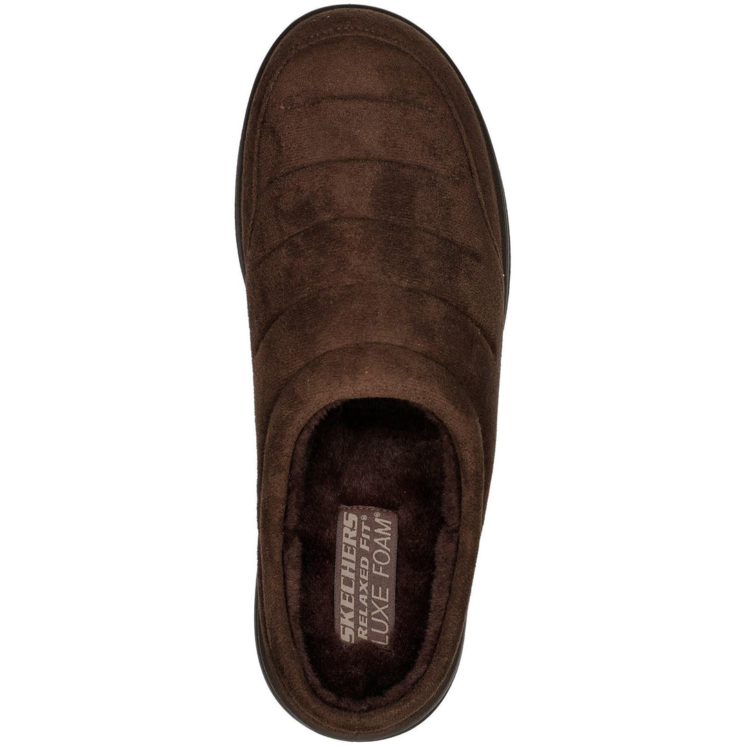 Men's Relaxed Fit Skechers 204636 Murette Garvanza Slippers in Chocolate - Image 5
