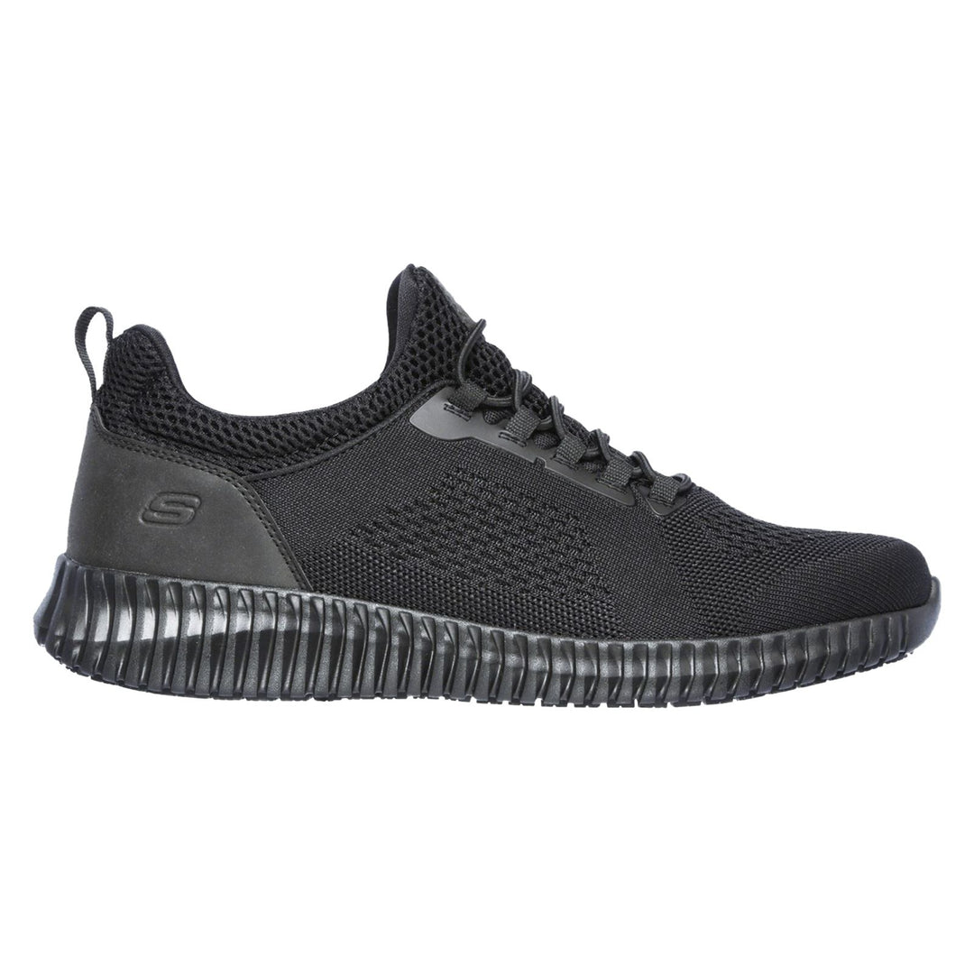 Men's Wide Fit Skechers 77188EC Cessnock Occupational Trainers - Black in Black - Image 2