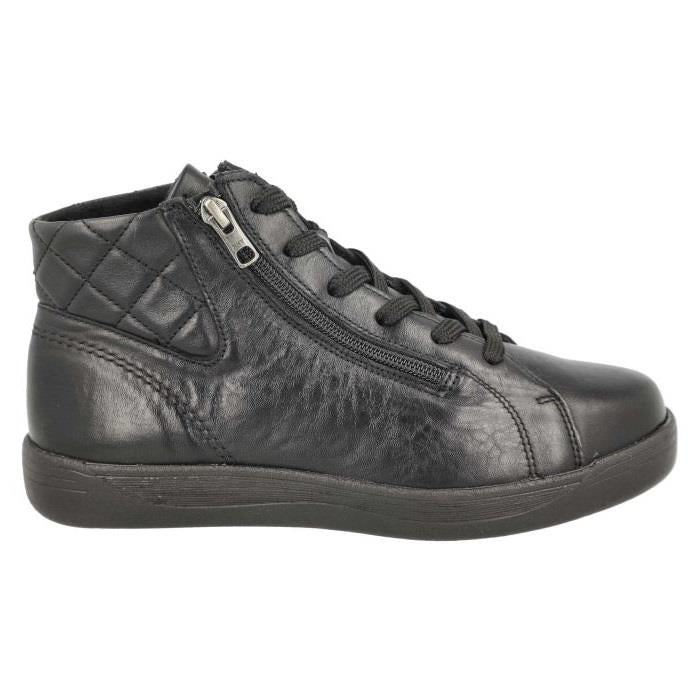 Women's Wide Fit DB Levisham Boots in Black Leather - Image 2