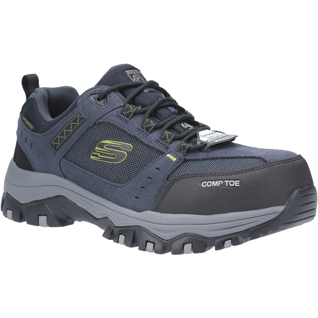 Men's Wide Fit Safety Skechers 77183EC Greetah Lace Up Hiker Composite Toe Trainers in Navy/Black - Image 3