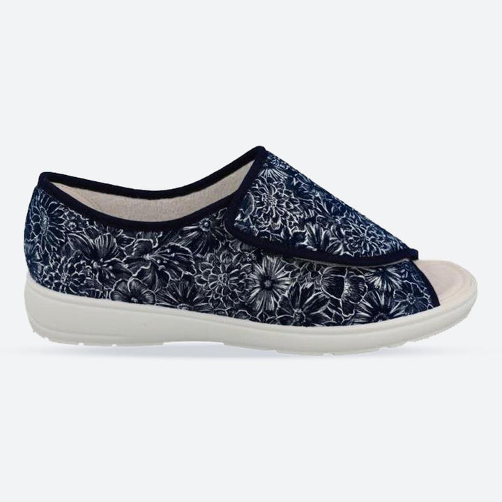 Women's Wide Fit DB Encore Canvas Shoes in Navy - Image 1