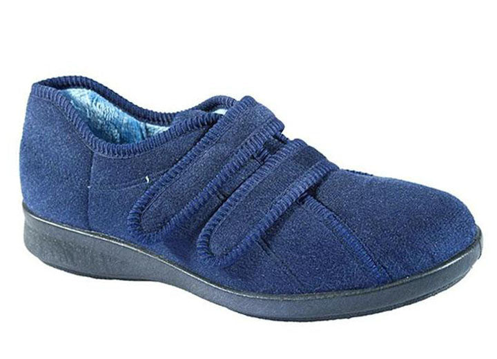 Womens Wide Fit DB Eunice Slippers in Navy - Image 6