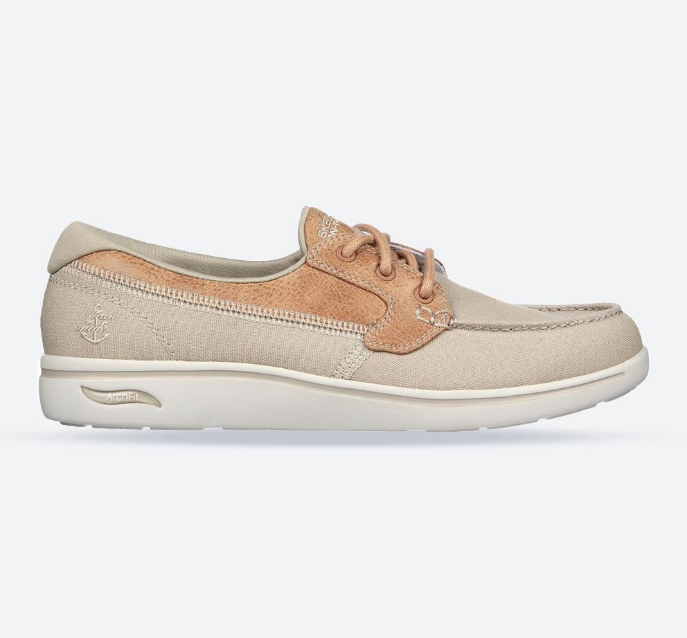 Women's Wide Fit Skechers 136620 Arch Fit Uplift Cruise'n By Trainers in Natural - Image 1