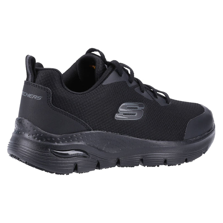 Women's Wide Fit Skechers 108019EC Arch Fit Sr Occupational Trainers in Black - Image 1