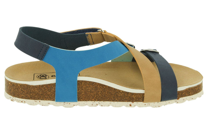 Womens Wide Fit DB Suki Sandals in Blue Multi Synthetic - Image 1
