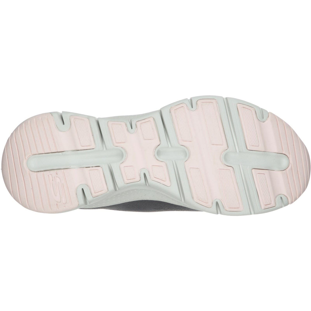 Women's Wide Fit Skechers 149057 Unny Outlook Sports Trainers - Grey/Pink in Grey/Pink - Image 6
