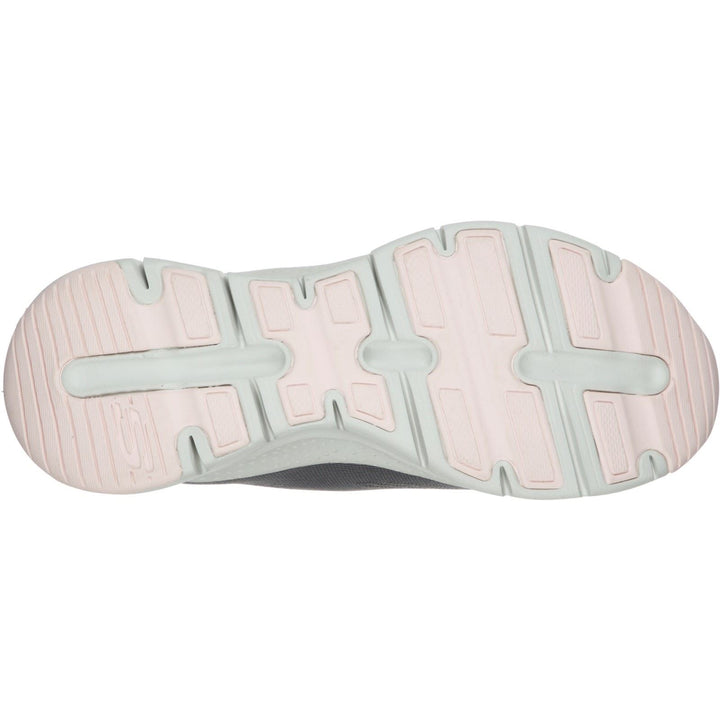 Women's Wide Fit Skechers 149057 Unny Outlook Sports Trainers - Grey/Pink in Grey/Pink - Image 1