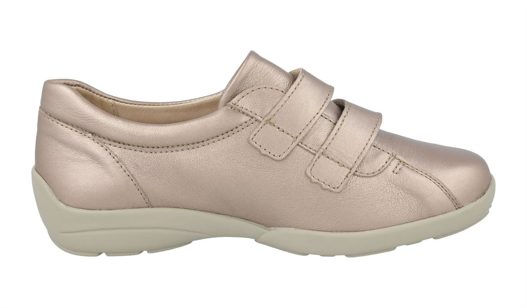 Women's Wide Fit DB Bullfinch Shoes in Black Leather - Image 20