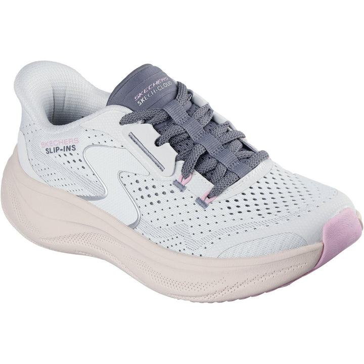 Women's Wide Fit Skechers 150565 Slip-ins Skech Cloud Plush Horizon Trainers in Black/White - Image 1