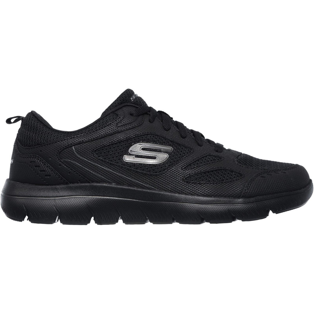 Men's Wide Fit Skechers 52812 Summits South Rim Sports Trainers - Black in Black/Black - Image 2
