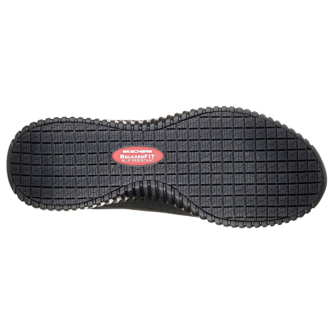 Men's Wide Fit Skechers 77188EC Cessnock Occupational Trainers - Black in Black - Image 7