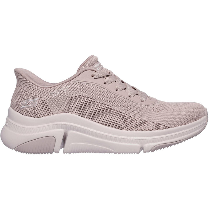 Women's Wide Fit Skechers 117587 Slip-ins Bobs Sport Sparrow Flex Trainers in Blush - Image 1