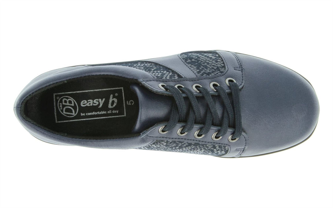 Womens Wide Fit DB Jazz Lace Shoes in Black Synthetic - Image 8