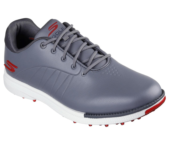 Men's Wide Fit Skechers 214099 Go Golf Tempo Trainers in Natural/Grey - Image 1