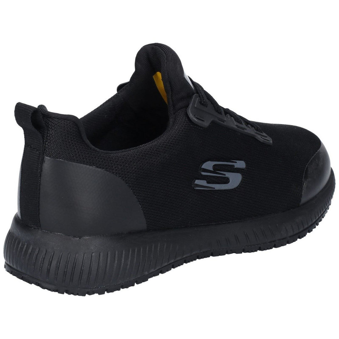 Women's Wide Fit Skechers 77222WEC Squad SR Occupational Trainers - Black in Black - Image 4