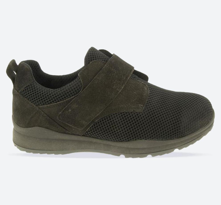 Men's Wide Fit DB Andy Canvas Shoes in Black Mesh Tex / Nubuck - Image 1