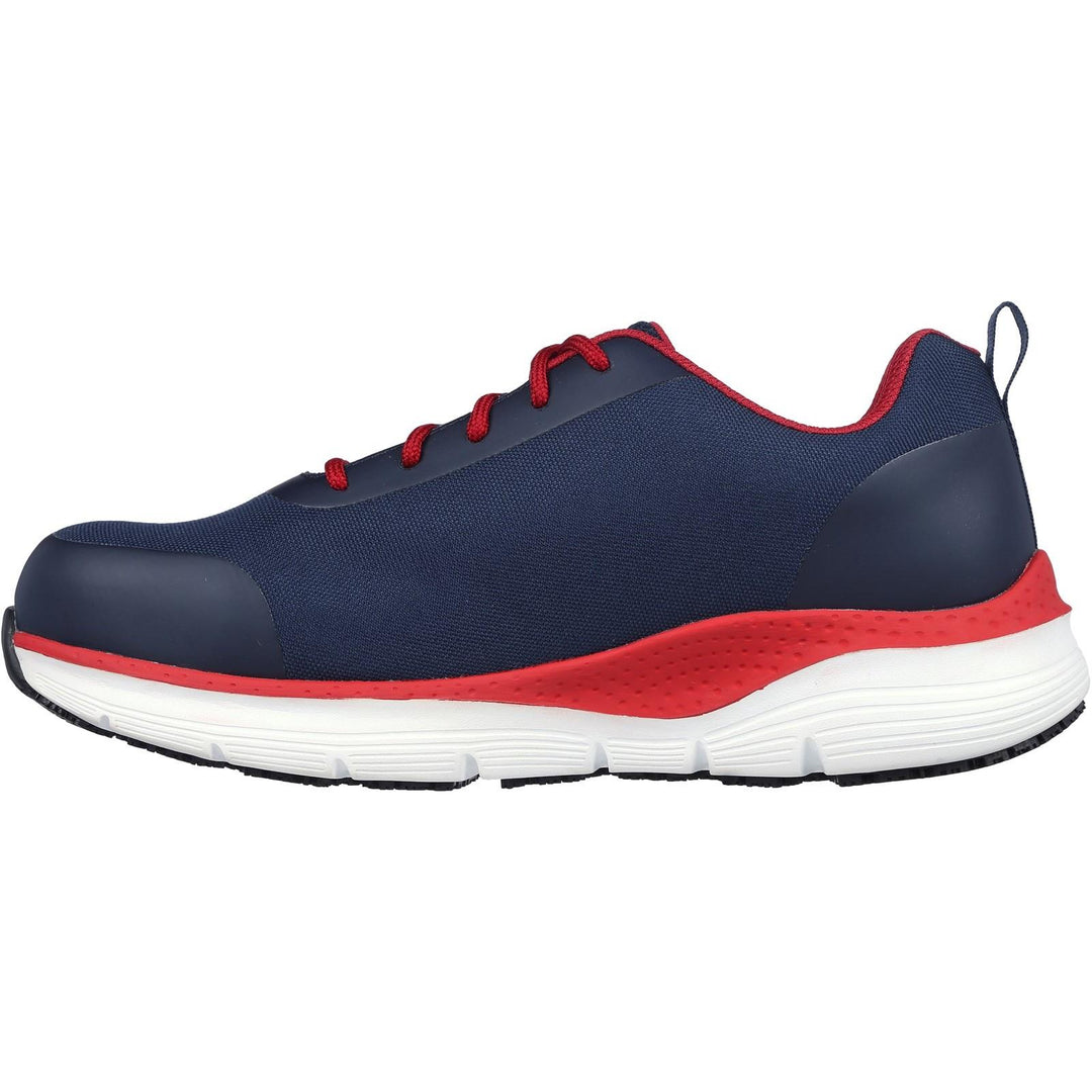 Men's Wide Fit Skechers 200086EC Arch Fit Ringstap Safety Trainers - Red/Navy in Navy/Red - Image 4