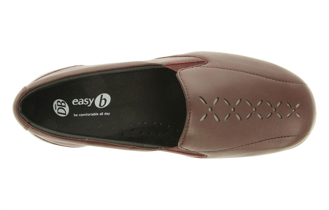 Womens Wide Fit DB Cameron Shoes in Black Leather - Image 12