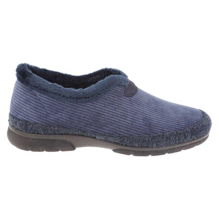 Men's Wide Fit DB Kelvin Slippers in Black Textile - Image 7