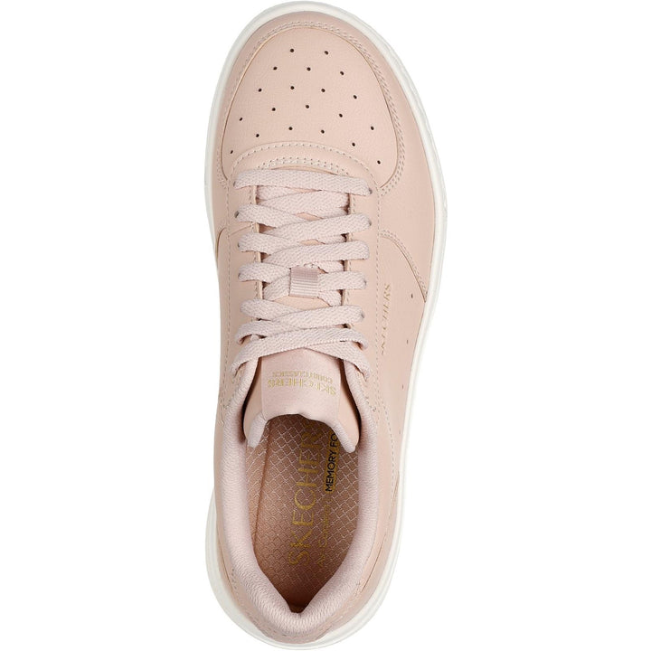 Women's Wide Fit Skechers 185110 Court Classics Grand 92 Be Lifted Trainers - Nude in Nude - Image 1