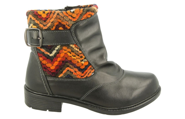 Womens Wide Fit DB Rainbow Boots in Black / Pattern - Image 1