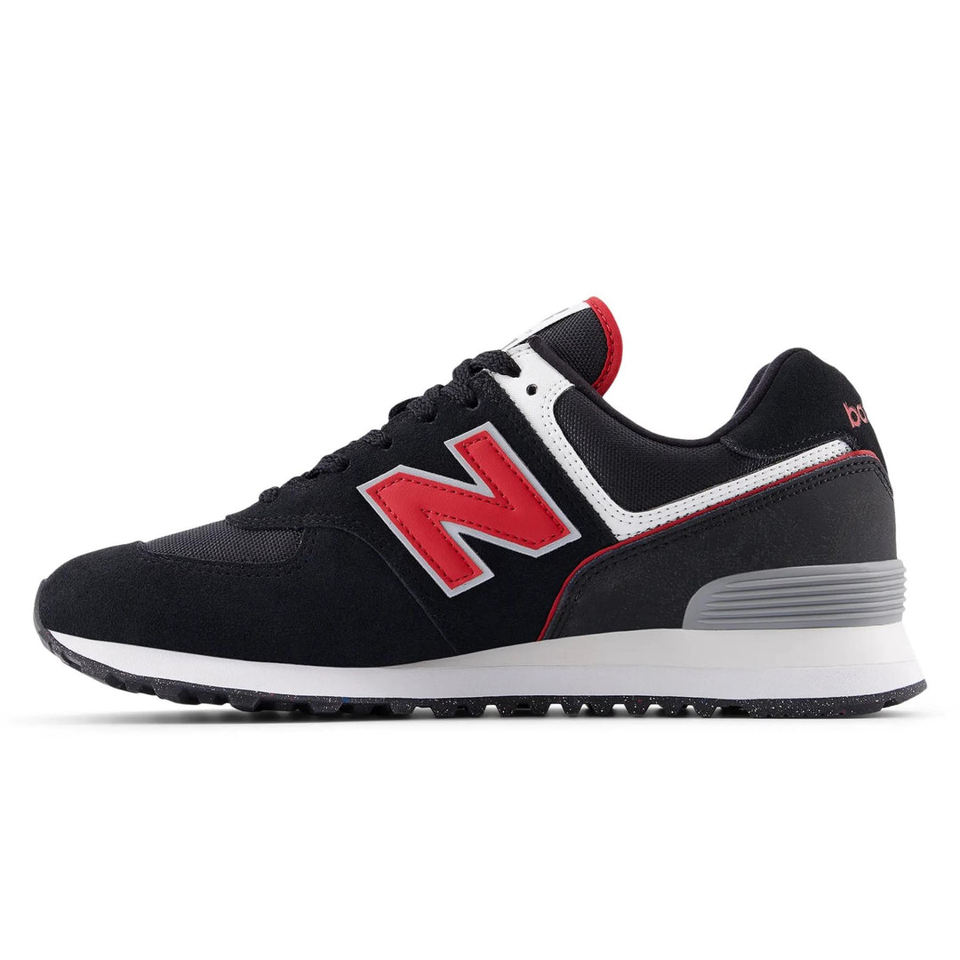 Men's Wide Fit New Balance U5748JL Black shoes  Trainers in Black/White - Image 3