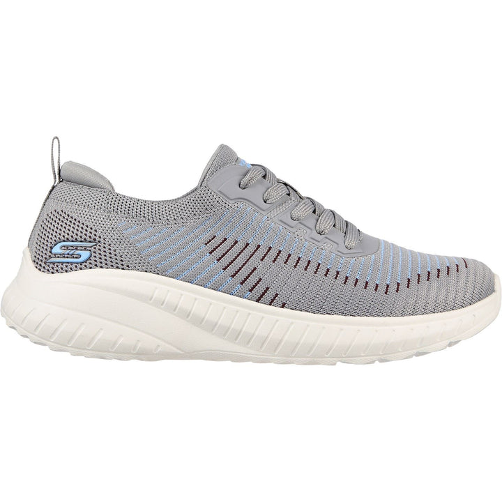 Women's Wide Fit Skechers 117207 Bobs Squad Chaos Renegade Trainers in Grey/Multi - Image 1