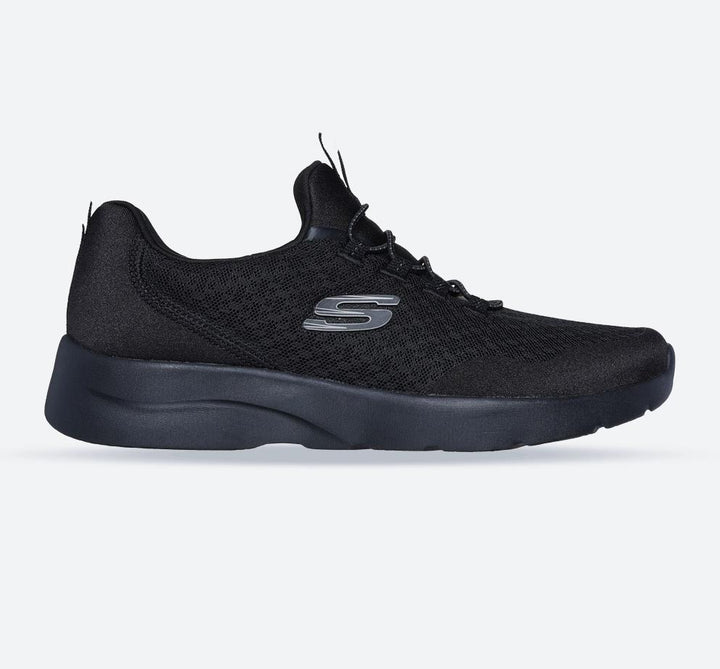 Women's Wide Fit Skechers 149657 Dynamight 2.0 Real Smooth Trainers - Black in Black - Image 1