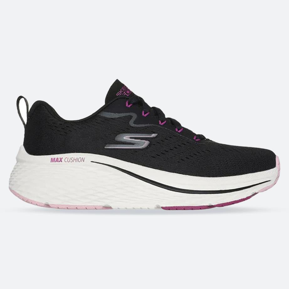 Women's Wide Fit Skechers 129601W Max Cushioning Elite 2.0 Levitate Trainers in Black/Purple - Image 1