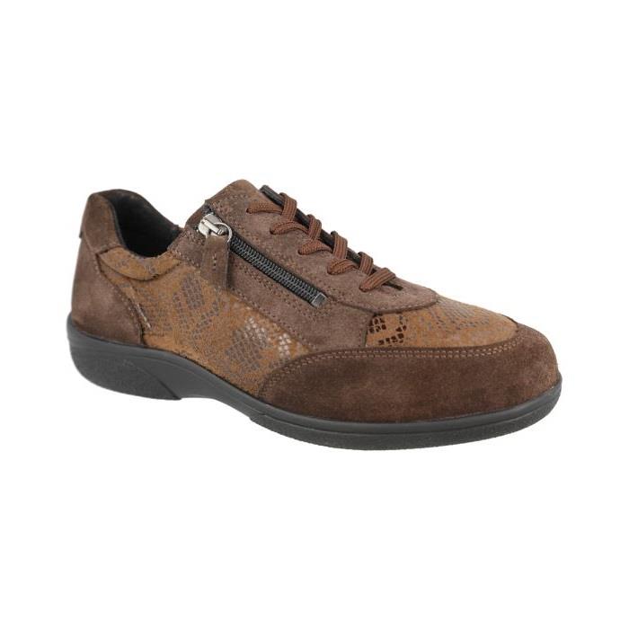 Women's Wide Fit DB Waxwing Trainers in Black Suede / Stretch - Image 11