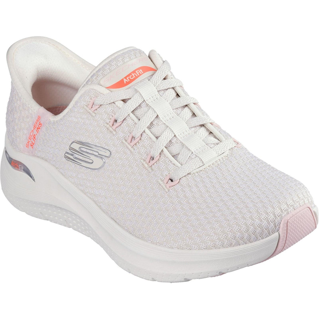 Women's Wide Fit Skechers 150322 Slip-ins Arch Fit 2.0 Trainers in Black/Multi - Image 8