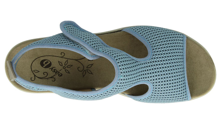 Womens Wide Fit DB Dove Sandals in Silver Grey Textile - Image 1