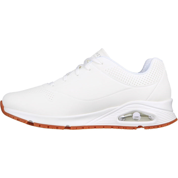 Men's Wide Fit Skechers 200054EC Uno SR Trainers - White in White - Image 1