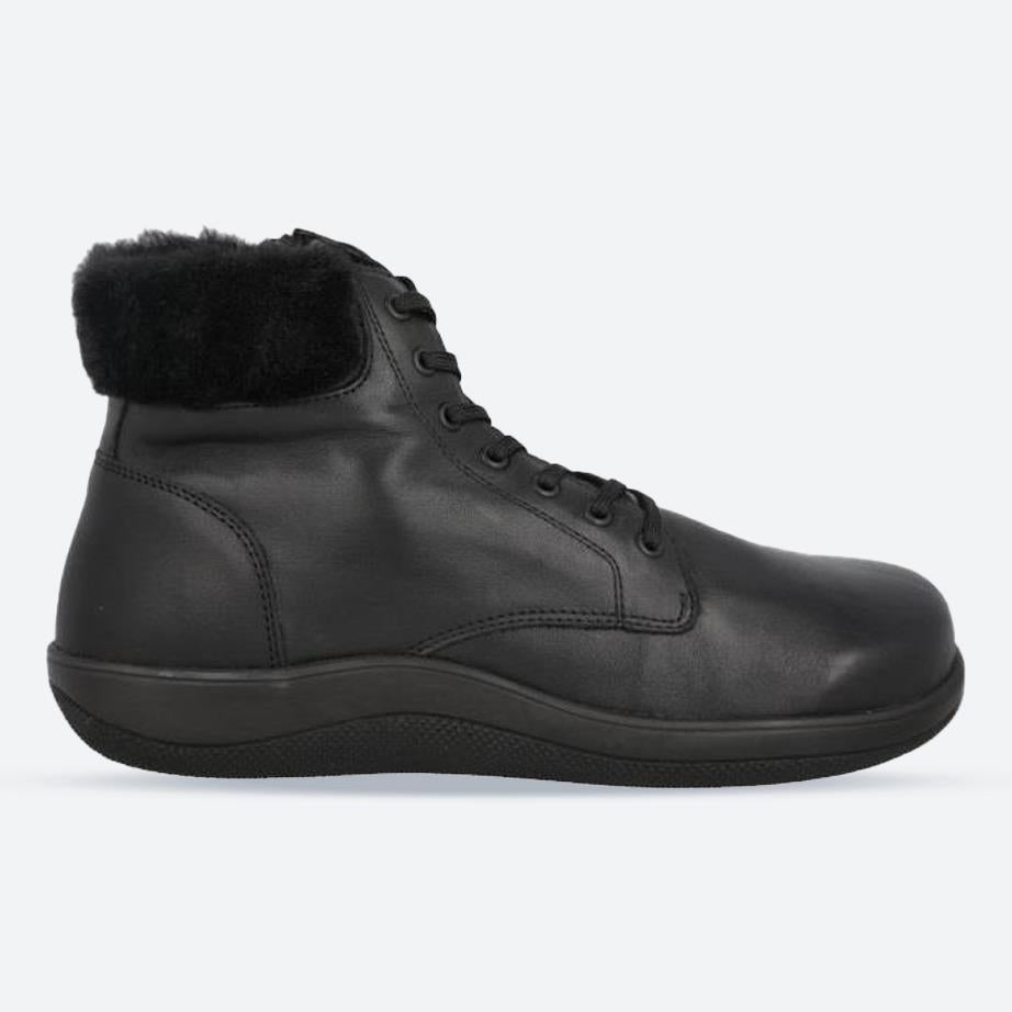 Women's Wide Fit DB Buckfast Boots in Black Leather - Image 1