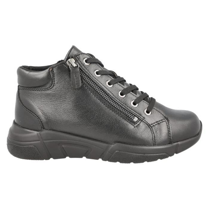 Women's Wide Fit DB Harbour Boots in Black Leather - Image 2