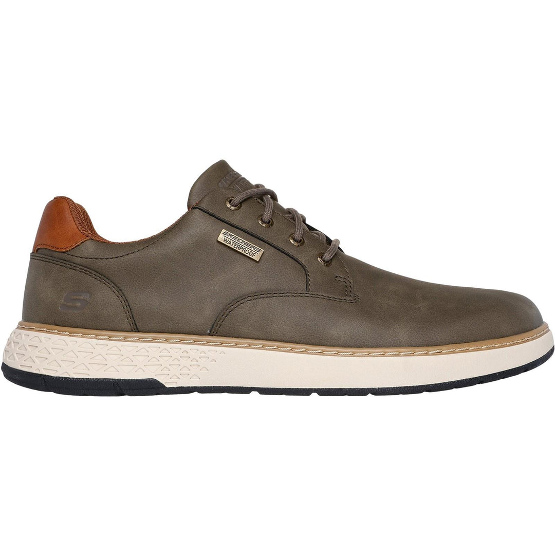 Men's Relaxed Fit Skechers 205234 Garlan Pryor Waterproof Trainers in Olive - Image 2