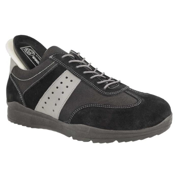 Men's Wide Fit DB Sequoia Trainers in Black Suede / Leather / Textile - Image 4