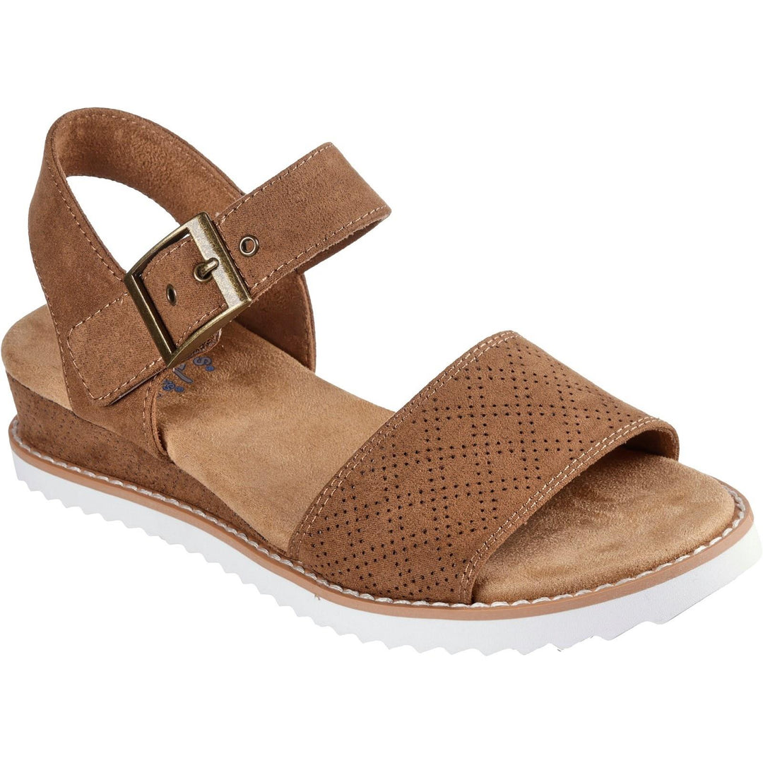 Women's Wide Fit Skechers 114147 Bobs Desert Kiss Serendipitous Sandals in Olive - Image 10