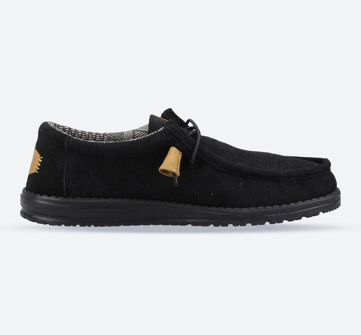 Men's Heydude 40163 Wally Corduroy Classic Slip On Shoes - Black in Black - Image 1