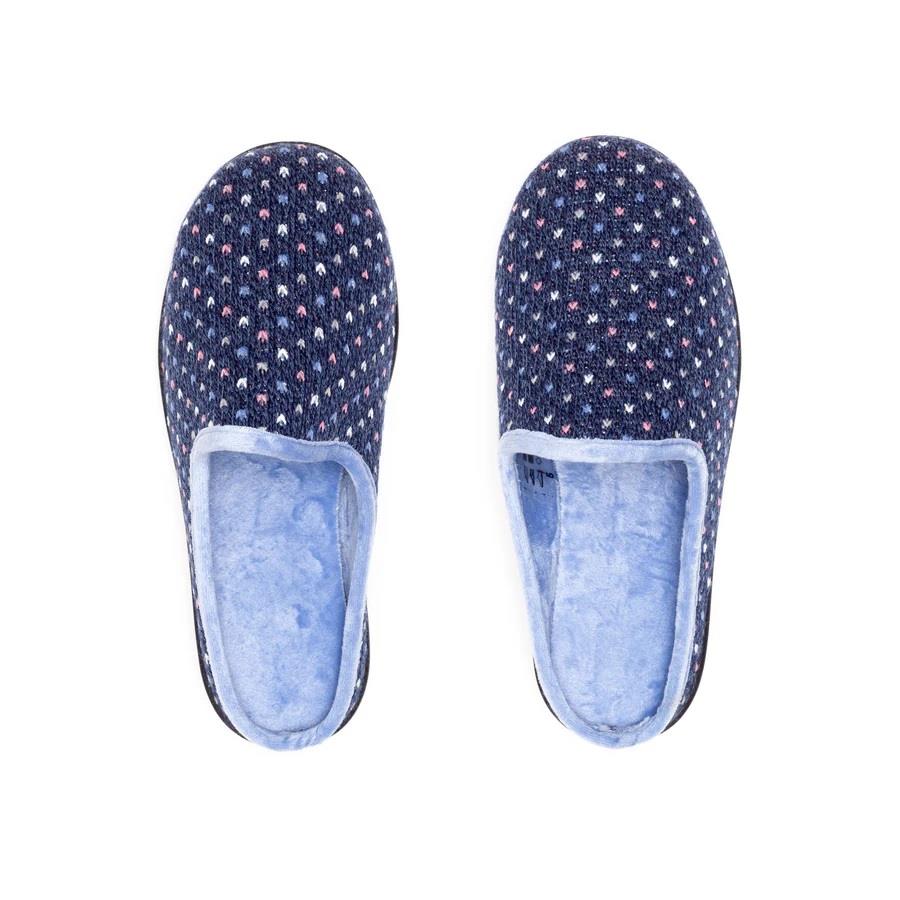 Womens Wide Fit DB Welney Mule Slippers in Black Multi - Image 9