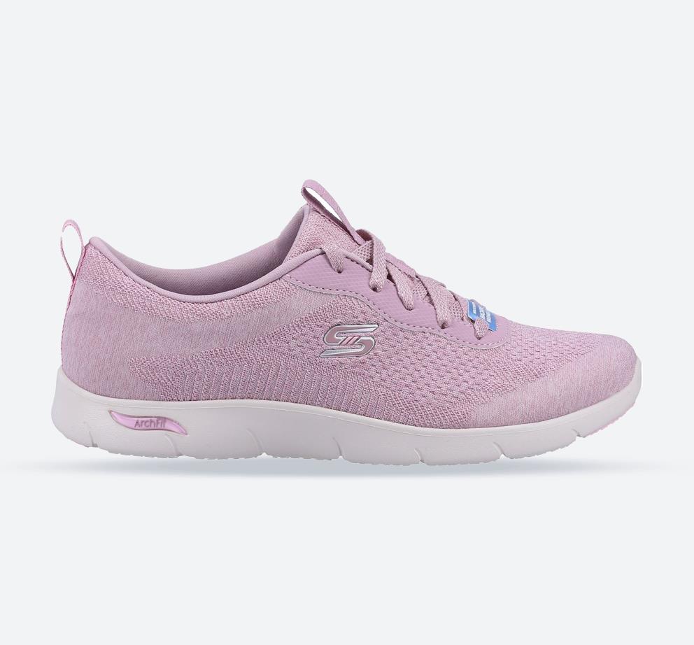 Women's Wide Fit Skechers 104272 Arch Fit Refine Trainers - Mauve in Mauve - Image 1