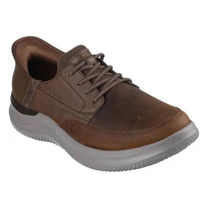 Men's Relaxed Fit Skechers 205211 Hasting Rory Trainers in Dark Brown - Image 1