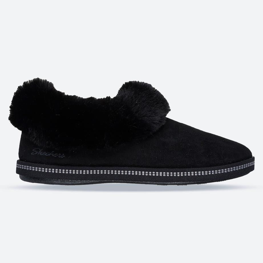 Women's Wide Fit Skechers 169012 Cozy Campfire Winter Nights Slippers in Black - Image 1