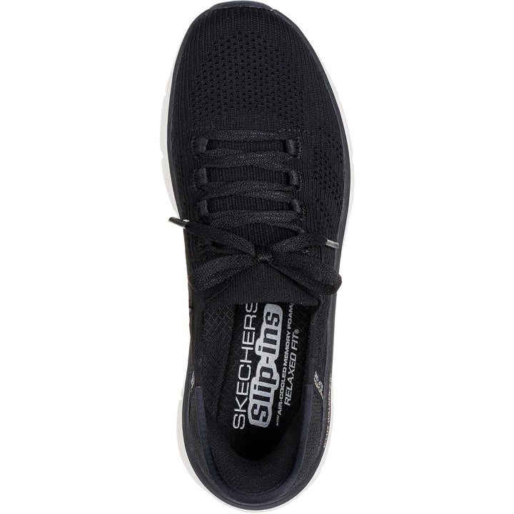 Women's Relaxed Fit Skechers 150105  Slip-ins Dlux Walker 2.0 Polyester Trainers in Black/Tan - Image 1
