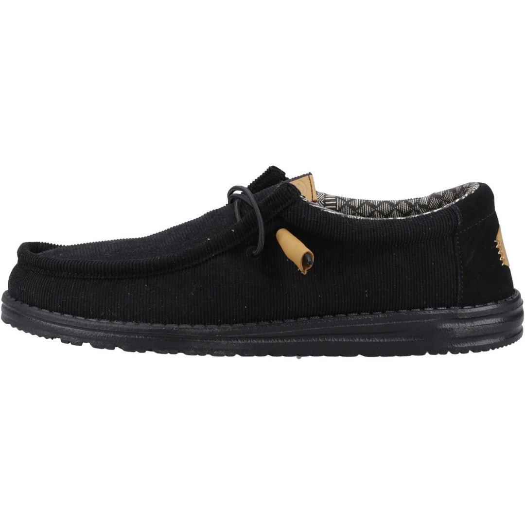 Men's Heydude 40163 Wally Corduroy Classic Slip On Shoes - Black in Black - Image 5